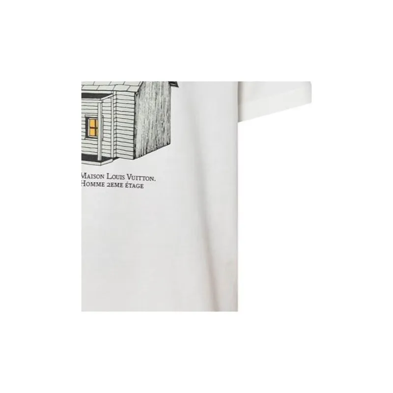 LOUIS VUITTON Lv Fall Series T Shirt Men's White-7