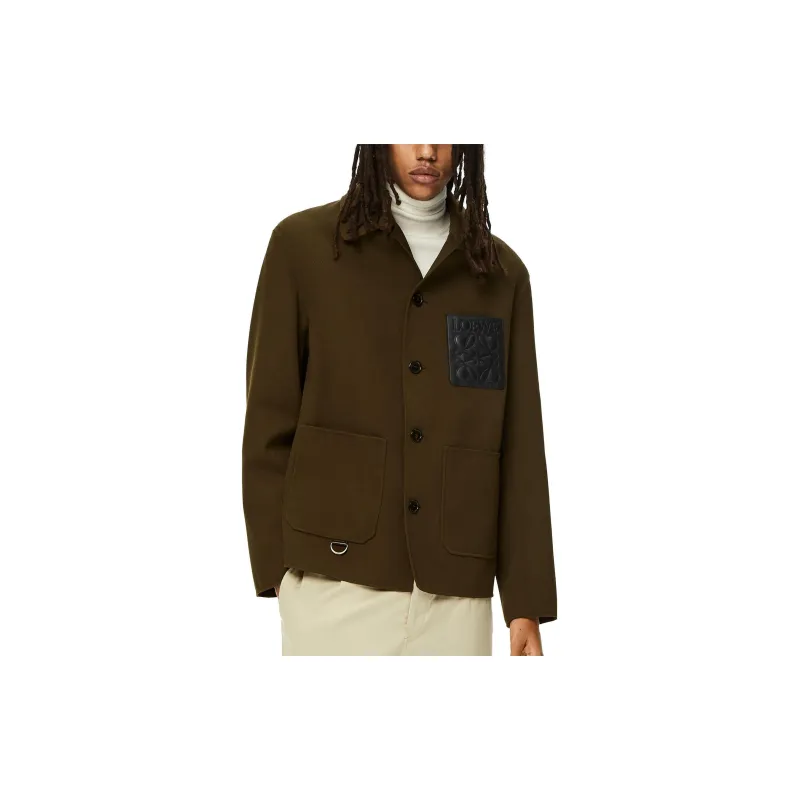 LOEWE Jacket Men's Dark Olive Green-1