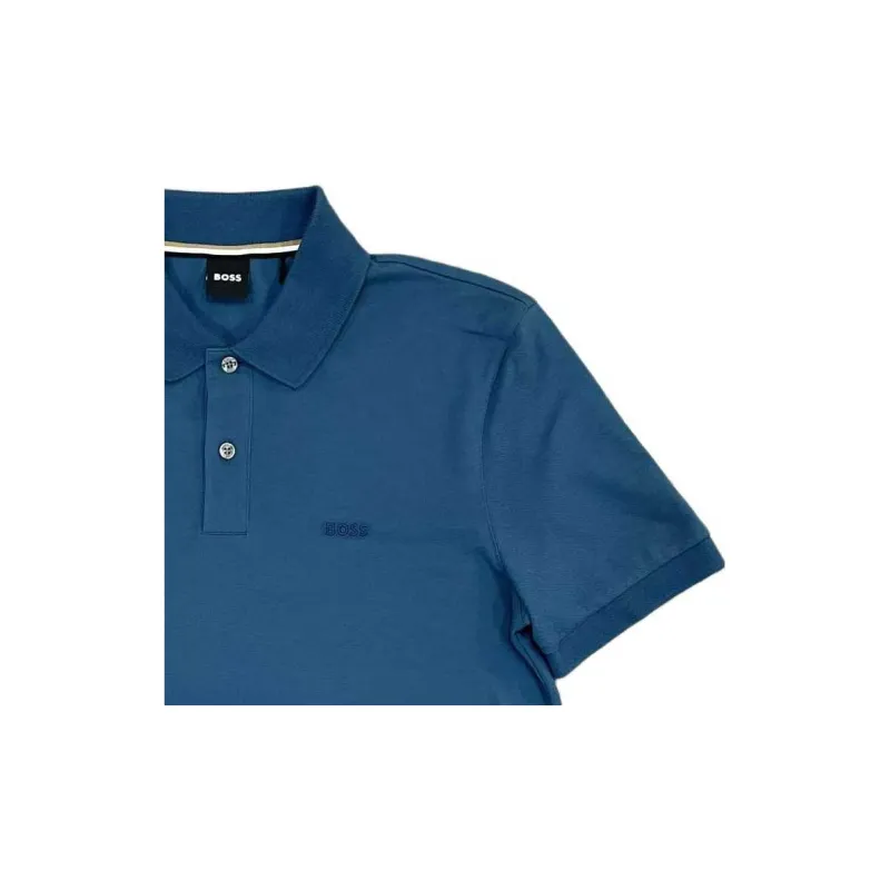 HUGO BOSS Logo embroidered Cotton Polo Shirt-4