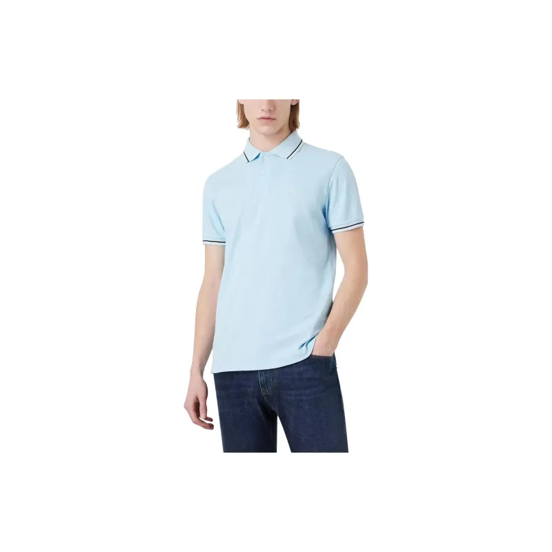 EMPORIO ARMANI Slim fit Stretch Piqué Polo Shirt With Micro Eagle-3