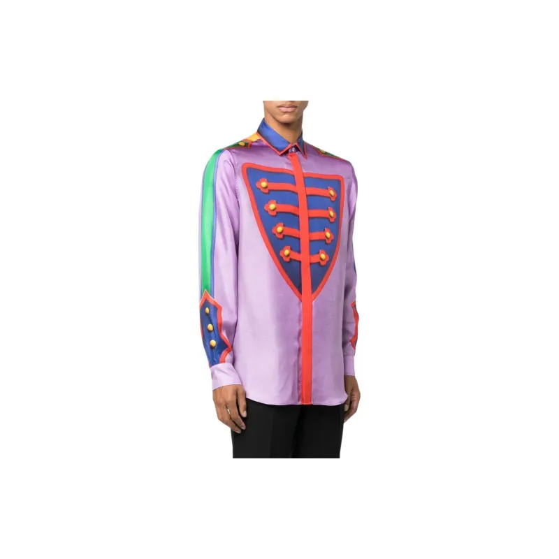 MOSCHINO Shirts Men Purple-3