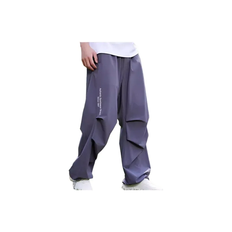 Kappa Cargo Pants Men's Dark Purple Gray-2