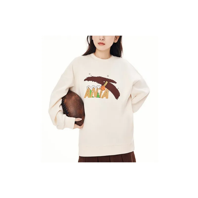 Anta Sweatshirt Unisex White Duck Down-1