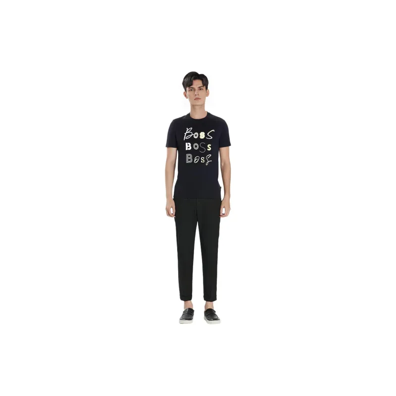 HUGO BOSS T Shirts Men Navy Blue-7