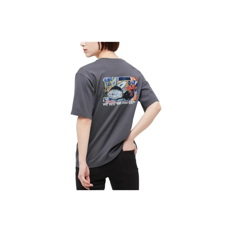 UNIQLO x POP MART T Shirt Unisex Dark Gray-4
