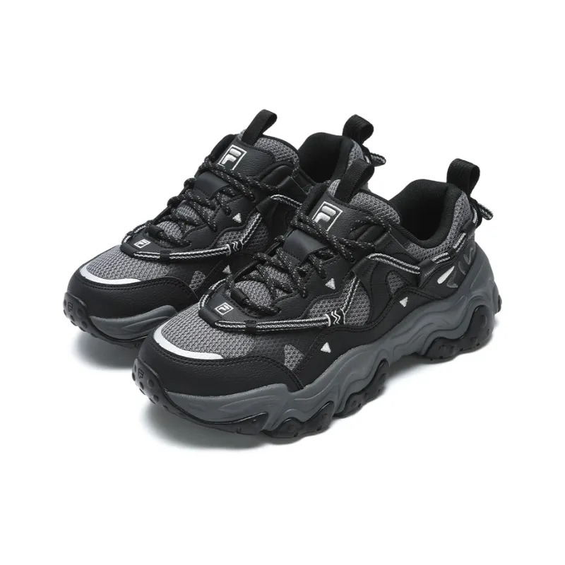 FILA Running Slip Resistant Coverage Moisture Wicking Breathable Low Top Running Shoes Women's Black Gray-2