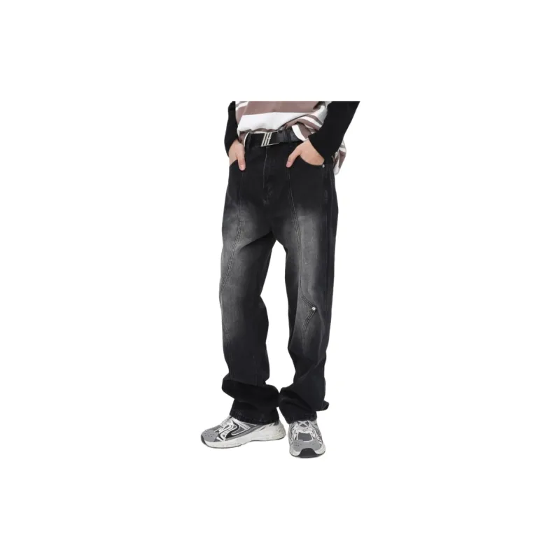 Voguo Relay Jeans Unisex Black Gray-6