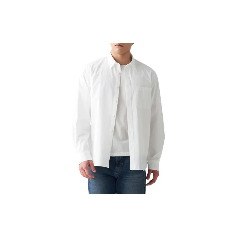 MUJI Shirts Men White-1