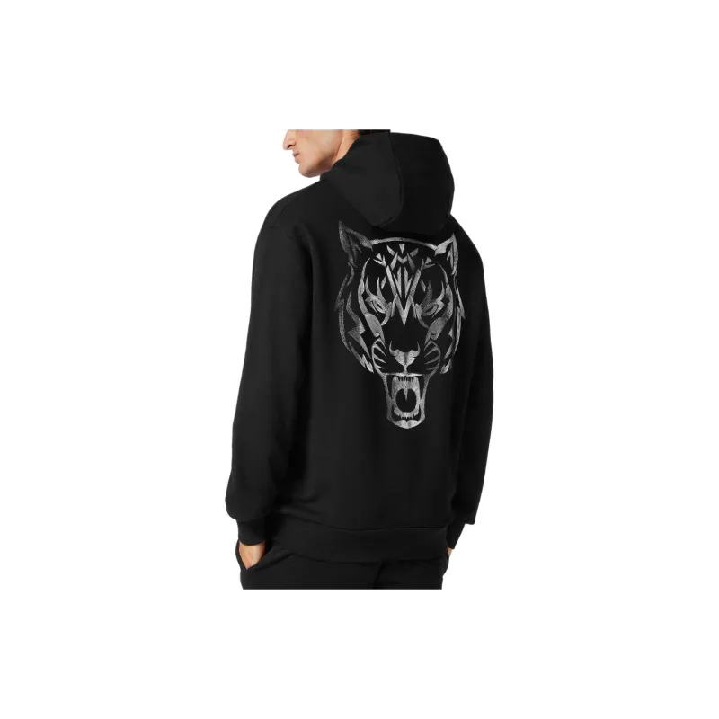 PLEIN SPORT Tiger Logo print Hoodie-3