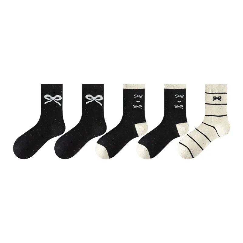 MIIOW Mid Calf Socks Women's 5 Pack-0