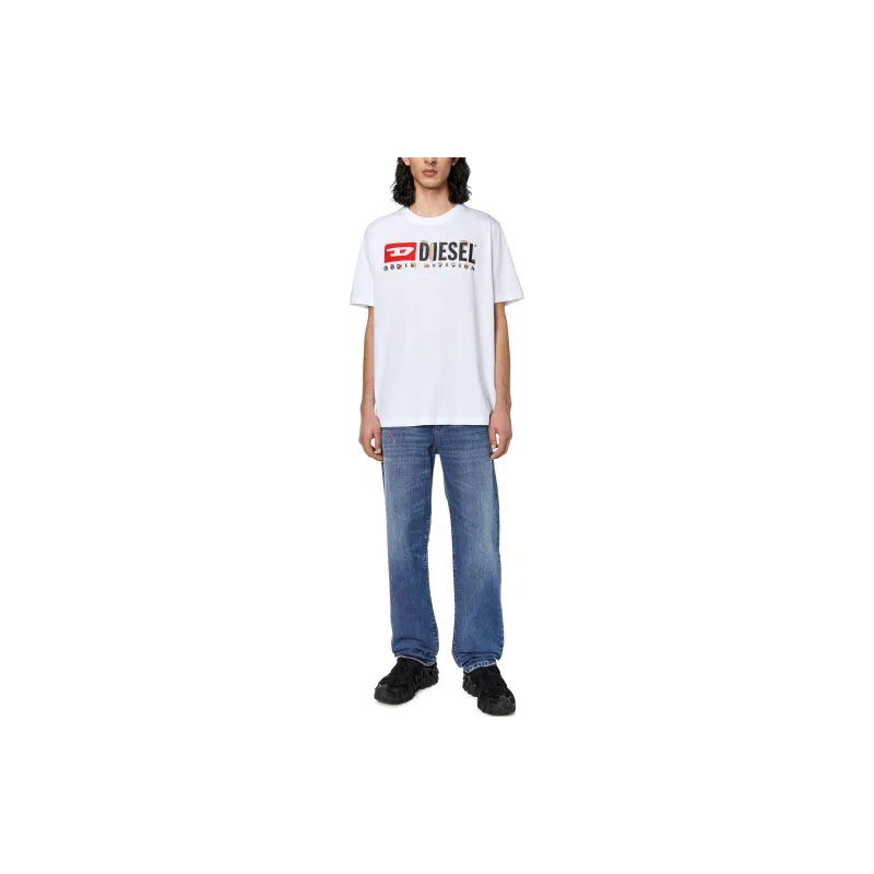 DIESEL Destroyed Logo Print T shirt-2