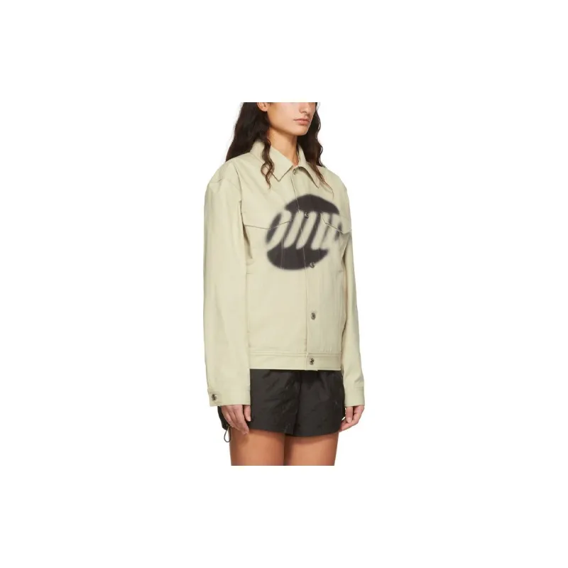 WE11DONE SS22 Denim Jacket Unisex Khaki-4