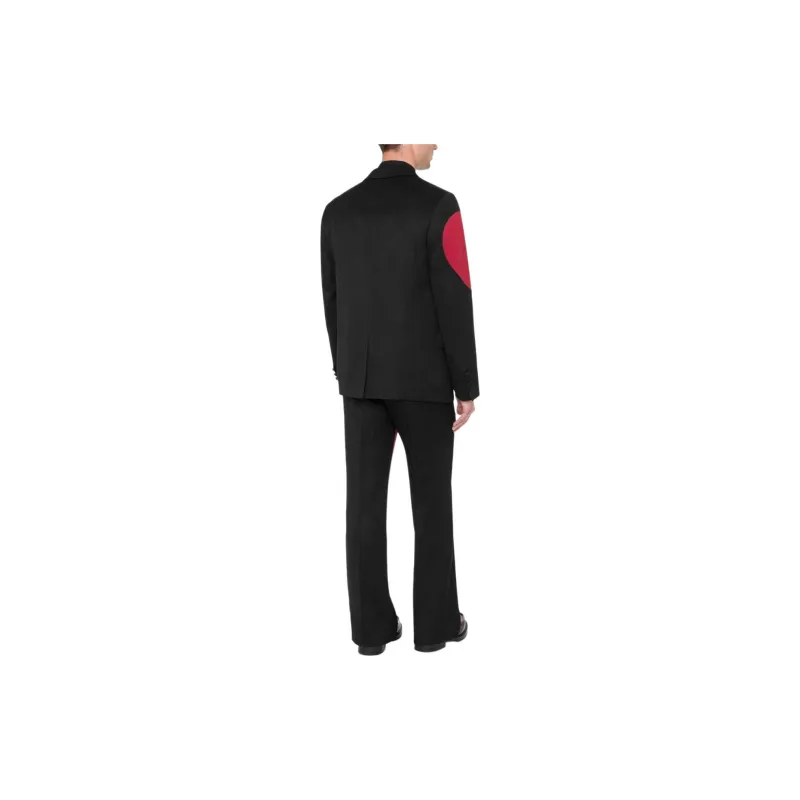 MOSCHINO Heart print Single breasted Blazer-2