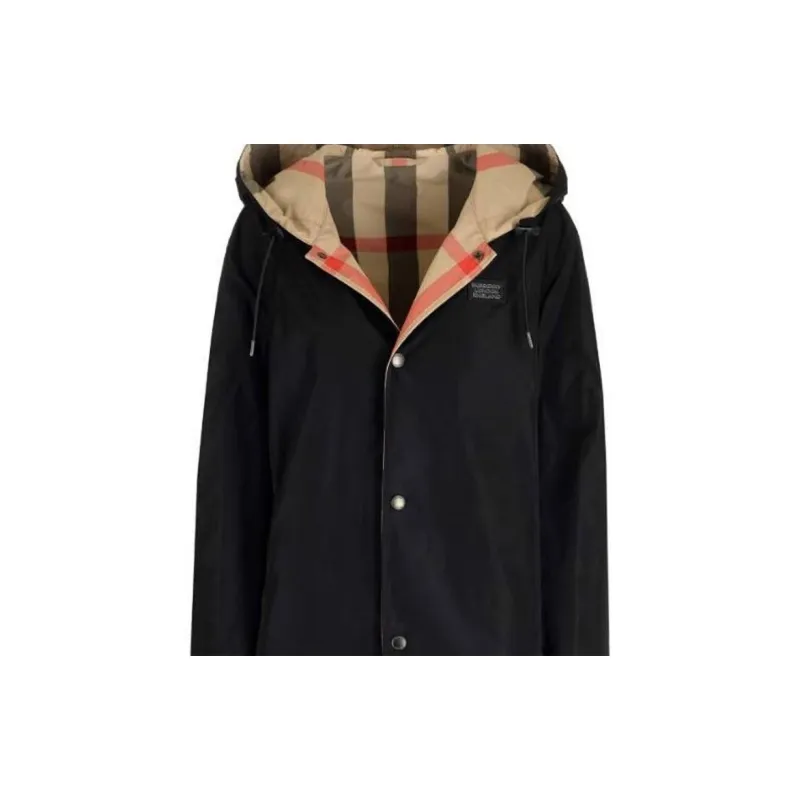 Burberry Reversible Check Hooded Jacket-7