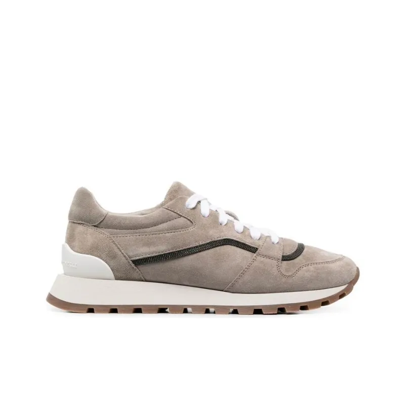 Brunello Cucinelli Monili Low-Top Sports Casual Shoes Women's Gray-1
