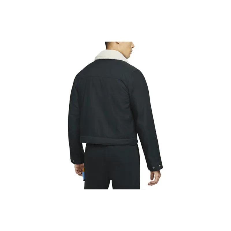 Nike Velvet Jackets Men Black-3
