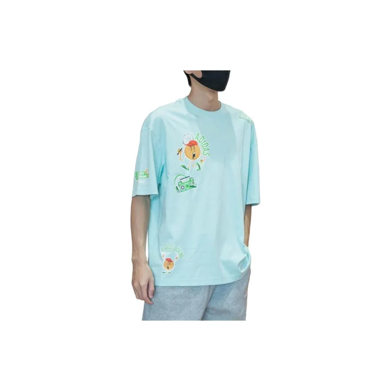 Adidas T Shirt Unisex Light Teal-3