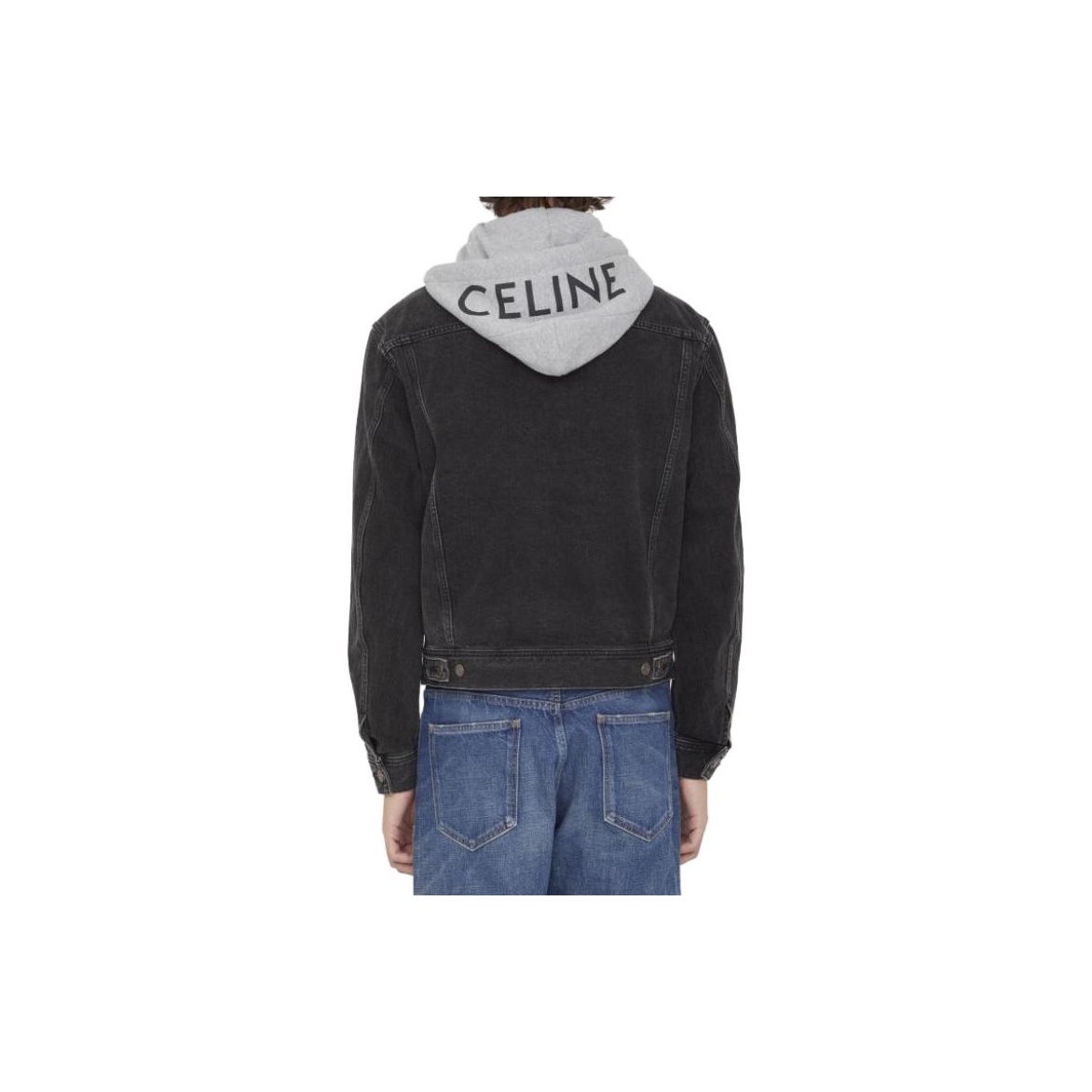 CELINE Trucker Jacket in Charcoal Wash Denim - POIZON