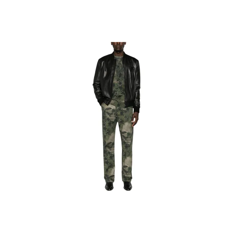 Roberto Cavalli Leather Bomber Jacket-1