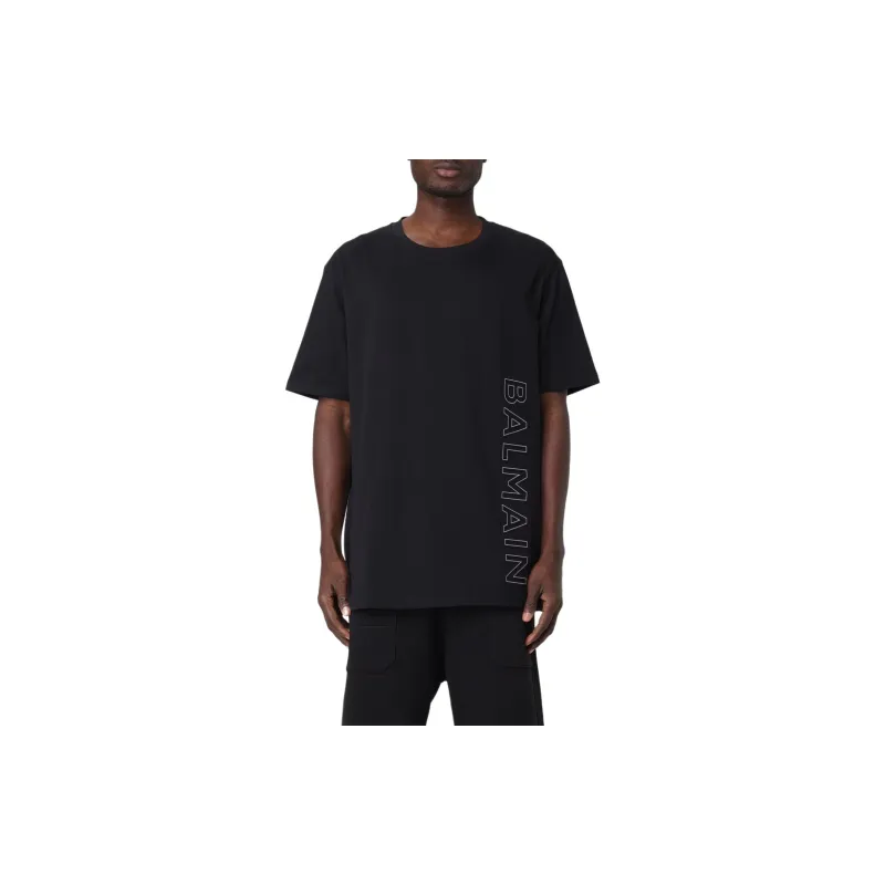BALMAIN T Shirts Men Black-3