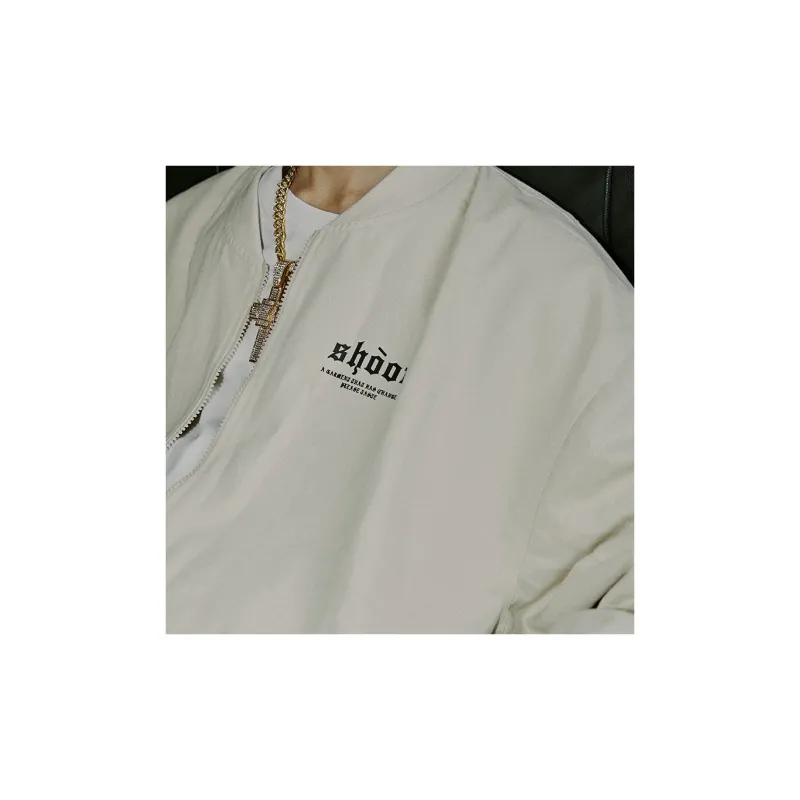 SHOOT BRAND Baseball Jacket Unisex Apricot-3