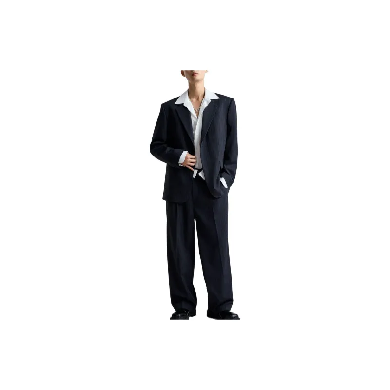 ZARA Suit Trouser Men's Deep Sea Blue-2