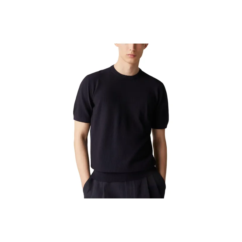 Loro Piana Walkery Crew Neck T Shirt Men's Marine Blue-4