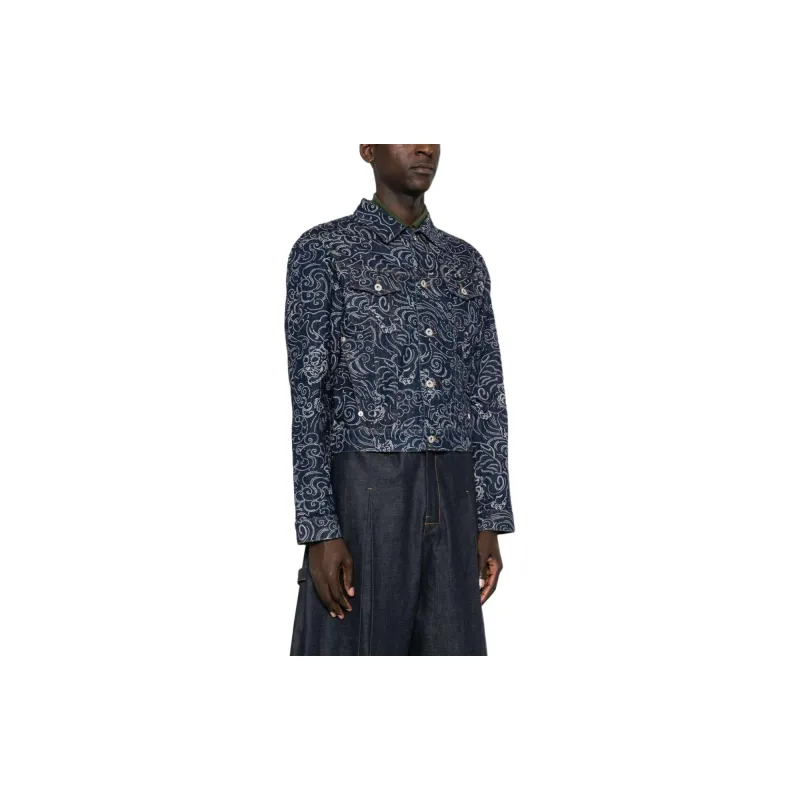 KENZO Star Tiger Buttoned Denim Jacket-3