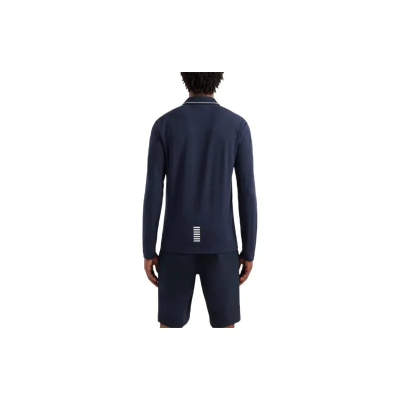 EMPORIO ARMANI Logo Printed Long Sleeved Polo Shirt-2