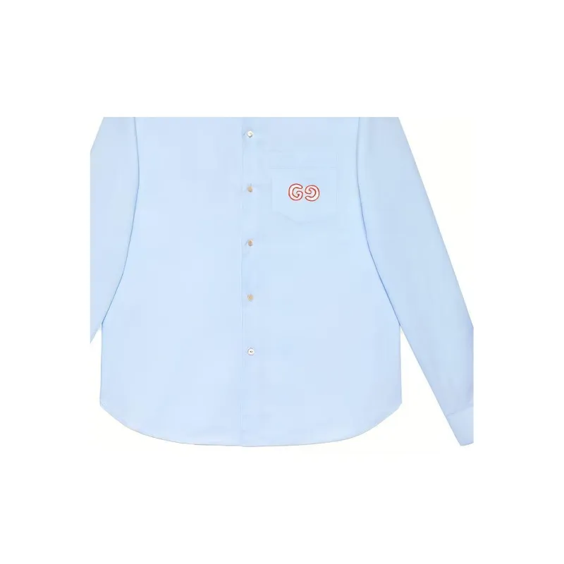 GUCCI Shirts Men Light Blue-5