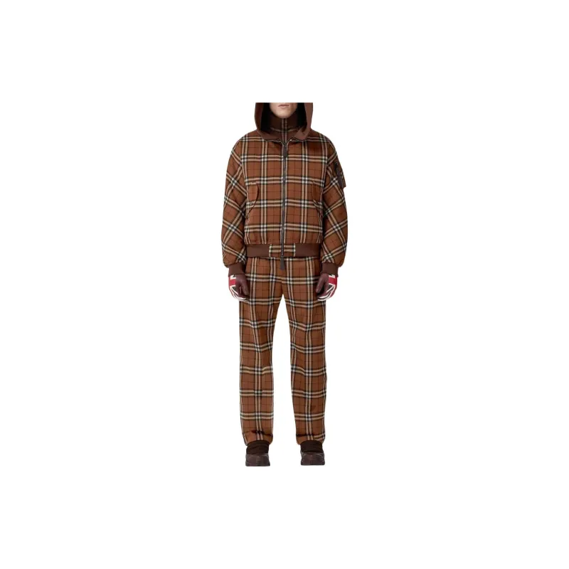 Burberry Check Jacquard Hooded Bomber Jacket-1