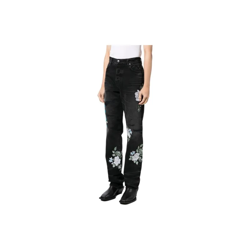 AMIRI Floral print Straight leg Jeans-2