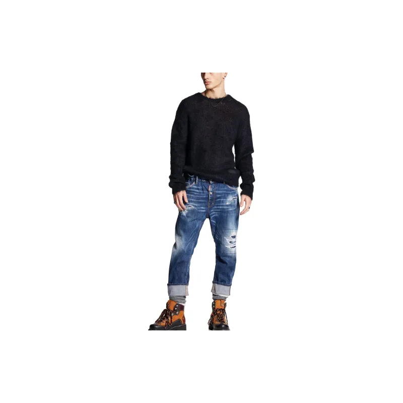 DSQUARED 2 Turn Up Hem Tapered Leg Jeans-1