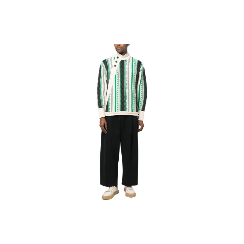 ADER ERROR Frema Striped knit Buttoned Jumper-3