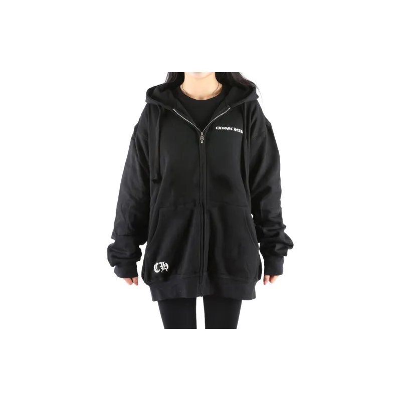 Chrome Hearts Floral Cross Thermal Lined Zip Up Hoodie-2