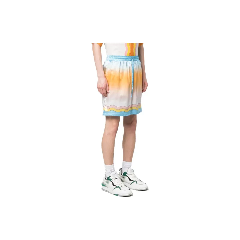 CASABLANCA Silk Shorts With Drawstrings-3