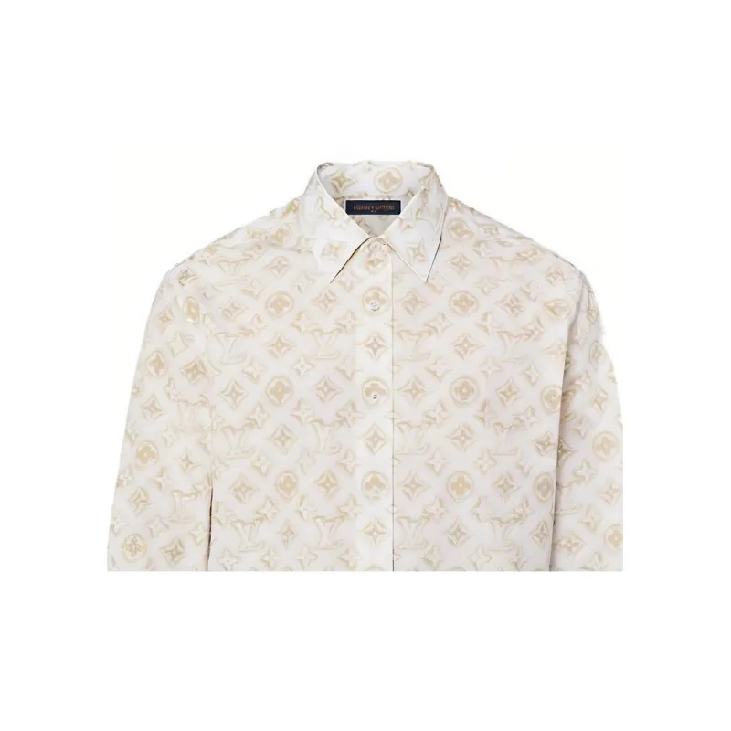 LOUIS VUITTON Shirt Men's Beige-4