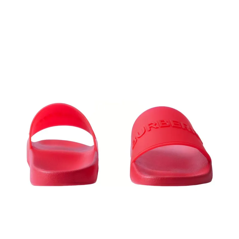 Burberry Embossed Logo Slides Bright Red-3
