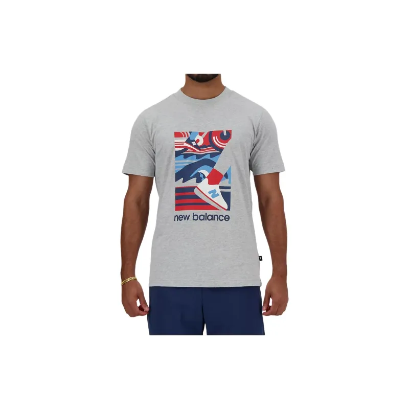 New Balance Essentials Triathlon T Shirt Men's Gray-2