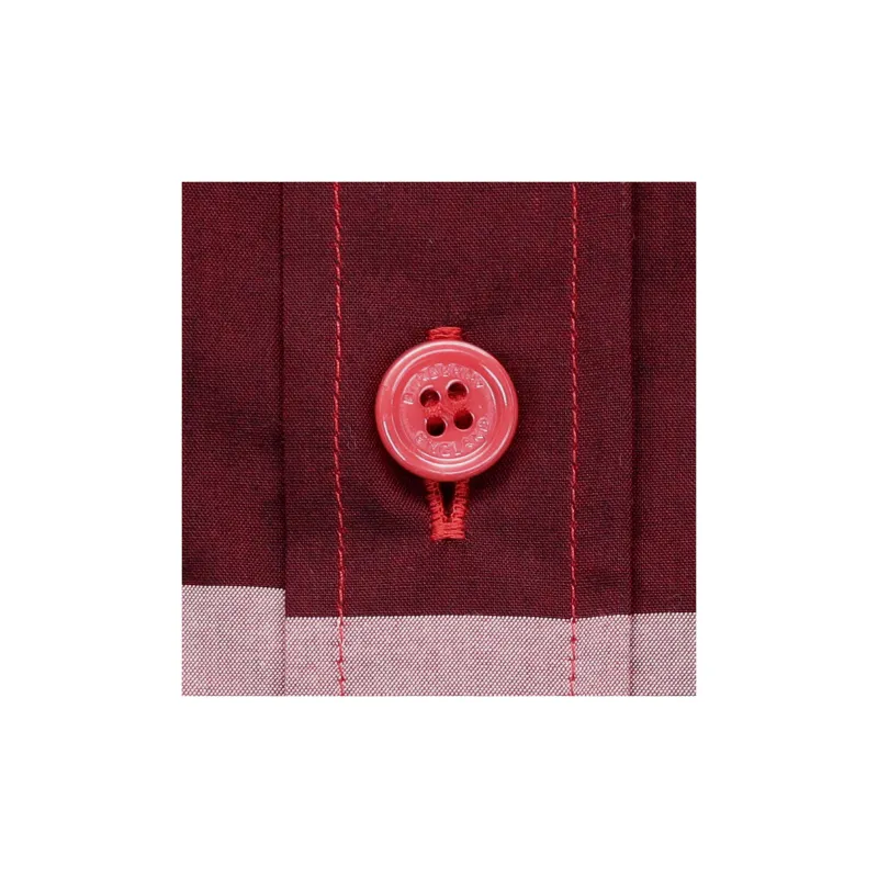 Burberry Men Check Stretch Cotton Poplin Shirt Parade Red-6