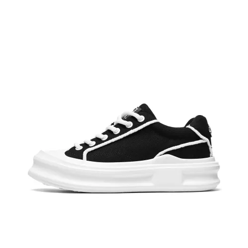 OSHRT Low Top Canvas Shoes Men's Black White