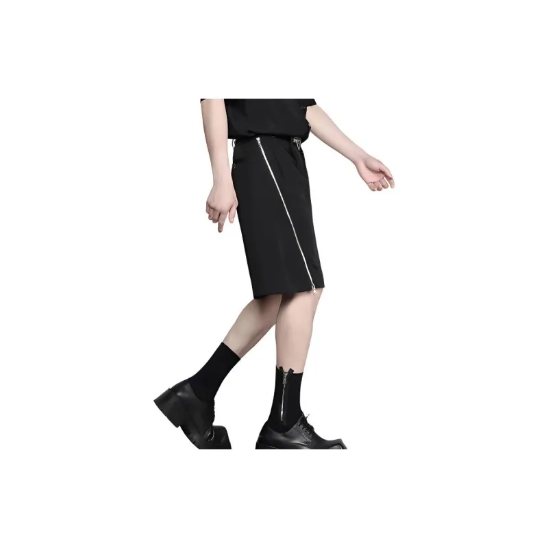RAYSHOW Casual Shorts Men's Black-3