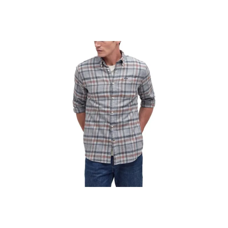 BARBOUR Barbour Eddleston Tailored Shirt Shirt Men's Gray-1