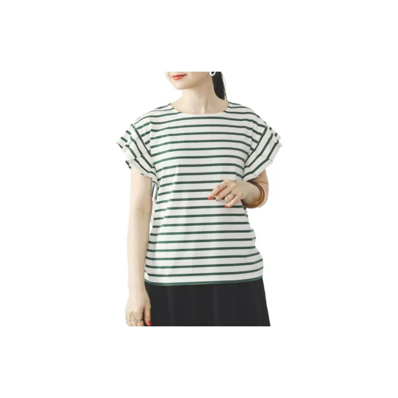 Beams T Shirts Women's Green-4