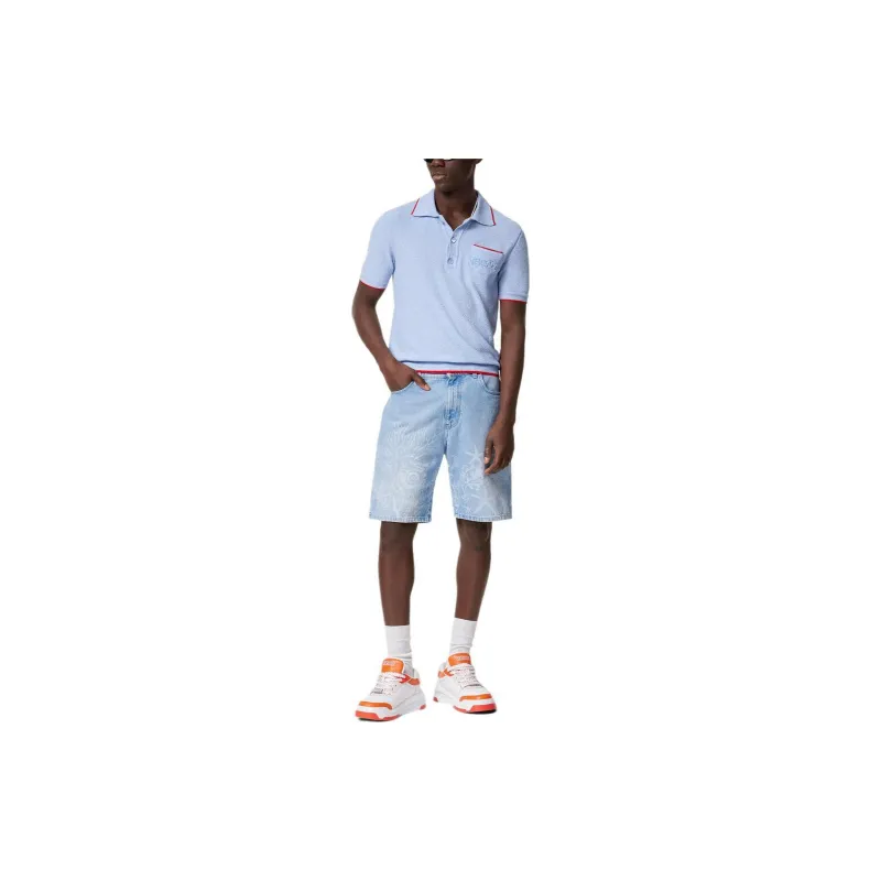 VERSACE SS24 Polo Shirt Men's Blue-1
