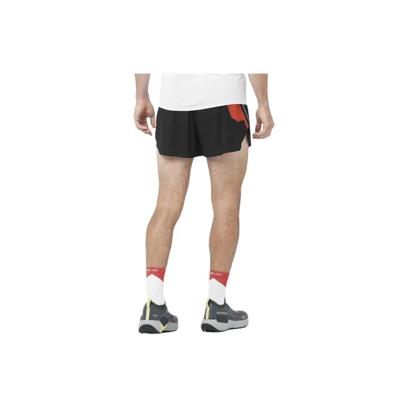 SALOMON S/LAB SPEED 3' Sports Shorts Men's Pitch Black/Fire Red-2