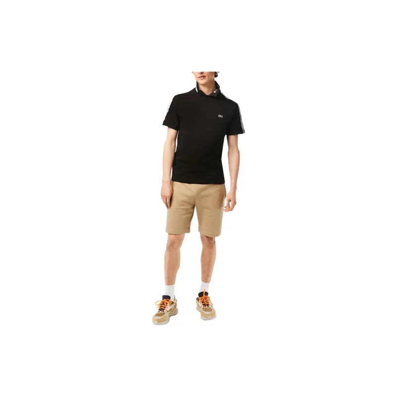 LACOSTE Regular Fit Logo Stripe T-shirt T-Shirt Men's Black-2