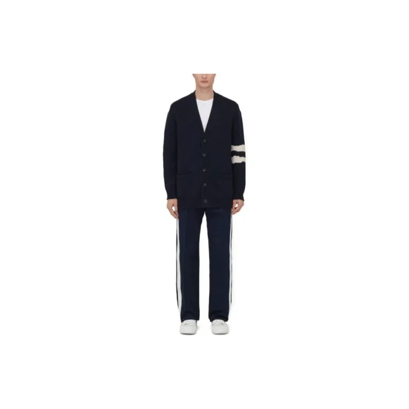 Alexander McQueen Skull Intarsia Knit V Neck Cardigan-1
