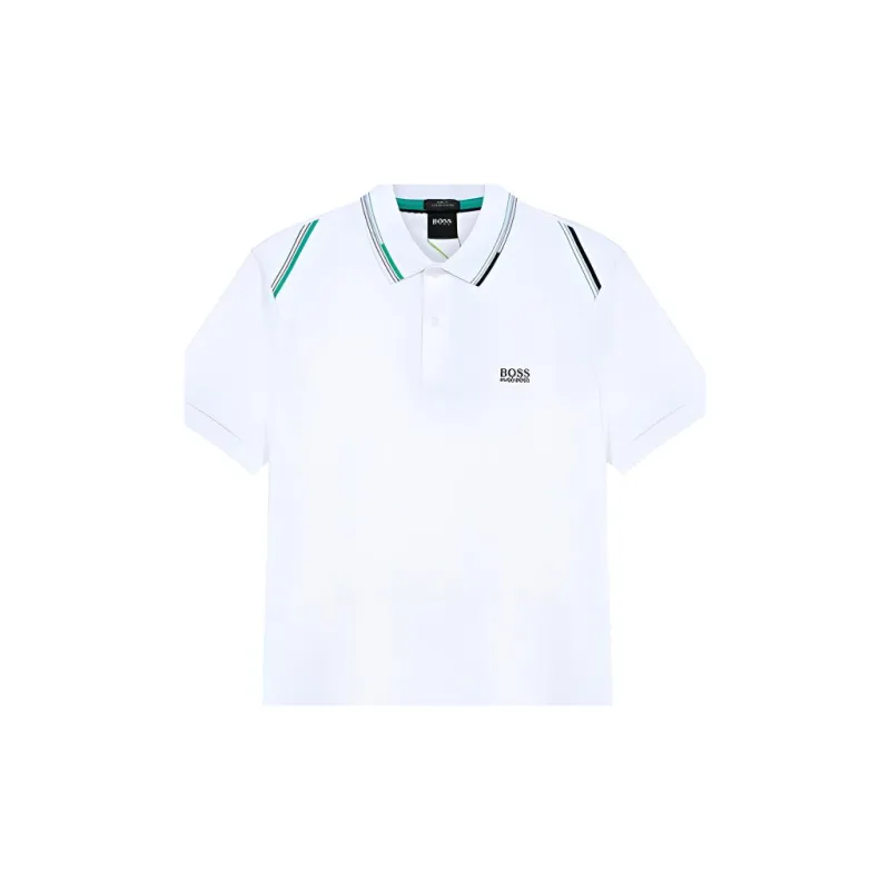 HUGO BOSS Short Sleeved Polo Shirt Men's White-5