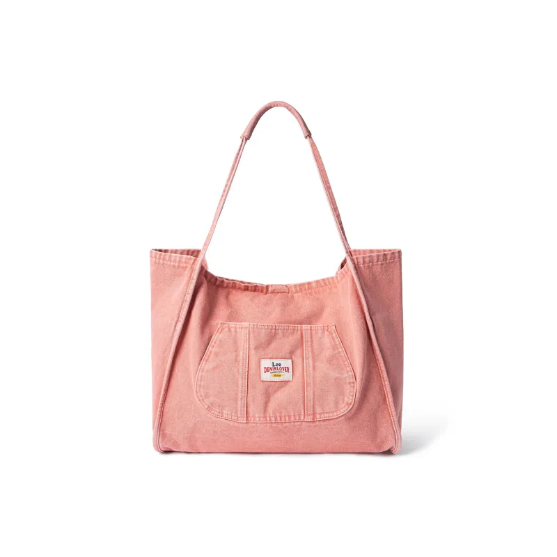 Lee Denim Tote Bag, Shopping Bag, Shoulder Bag Unisex Sand Stone/Vintage Denim Blue/Gray/Peach Pink-12